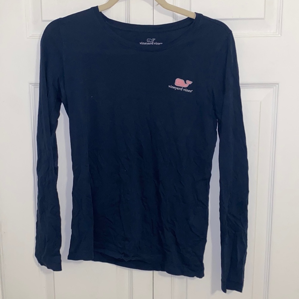 Vineyard Vines Long Sleeve Whale Print Tee